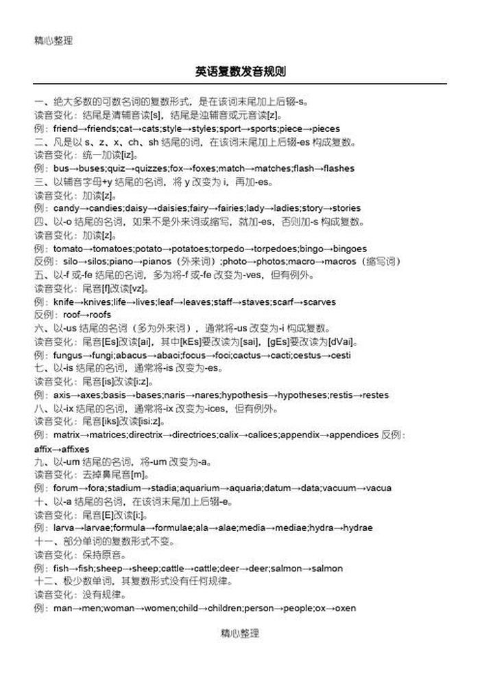 知识的发音技巧、s的发音规则