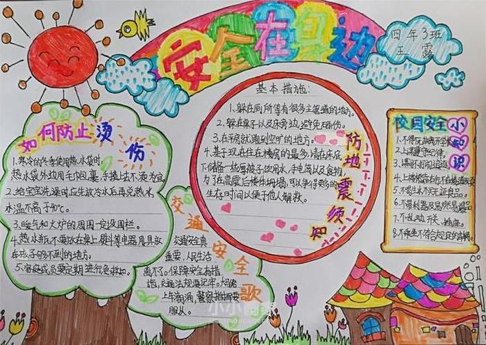 科普小知识手抄报简单；小学生安全手抄报简单