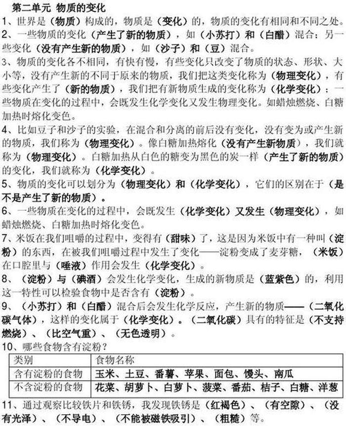 有关小学科学方面的知识，义务教育六年级科学下册大全