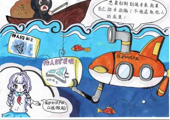 知识产权知识普及绘画 知识产权简单图画