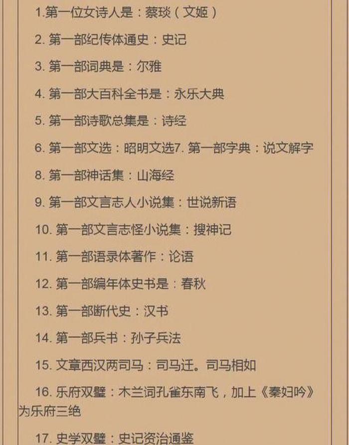 语文有趣的文化常识讲解 - 有趣的常识问题