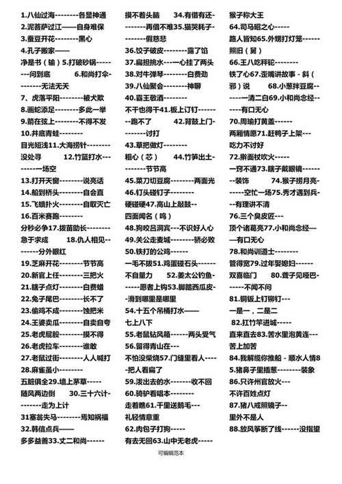 小学生必背的课外知识大全，小学生必背100个常用俗语