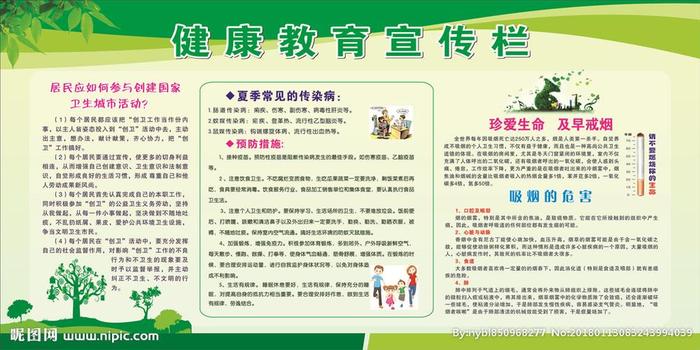 关于健康的知识十条 - 健康教育知识宣传栏