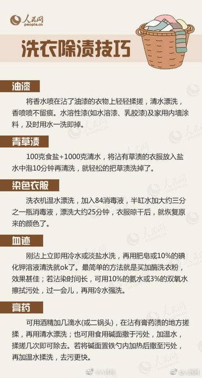 实用生活小知识洗洁精；洗衣小常识有哪些