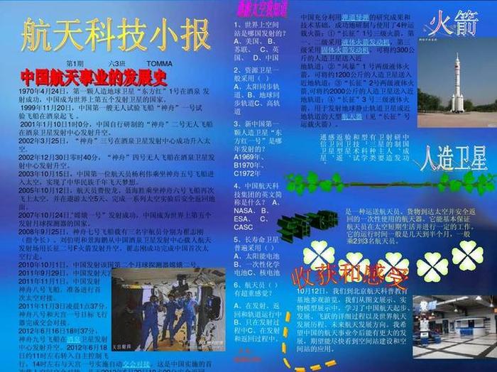 航天科技知识内容小学生 航天感言100字