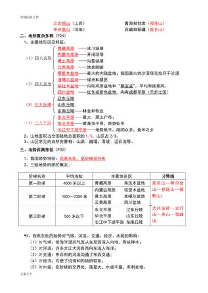 地理知识常识大全大学 常见的地理知识