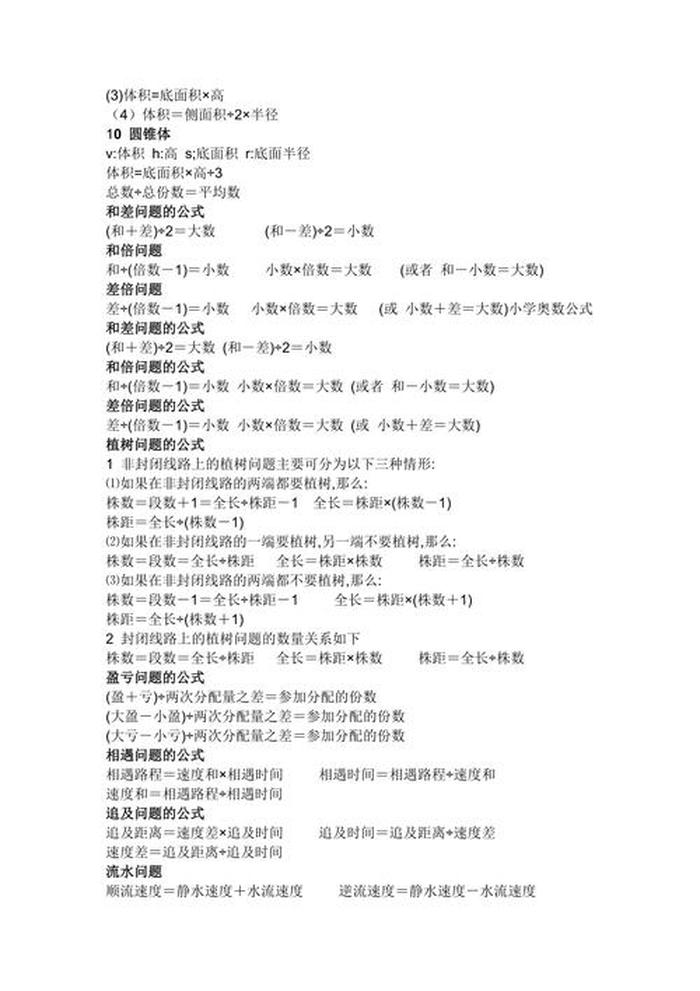 小学知识大全，1至6年级必考重点知识总结