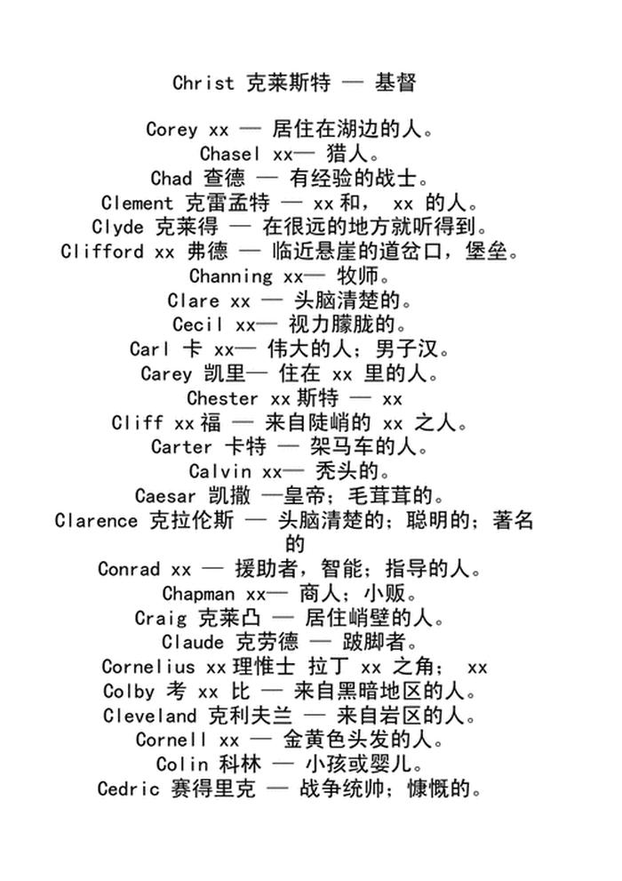100个冷门且好听的英文名；冷门又高级的男孩英文名