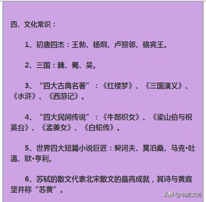 超实用的中国文化常识、70个中国文化常识
