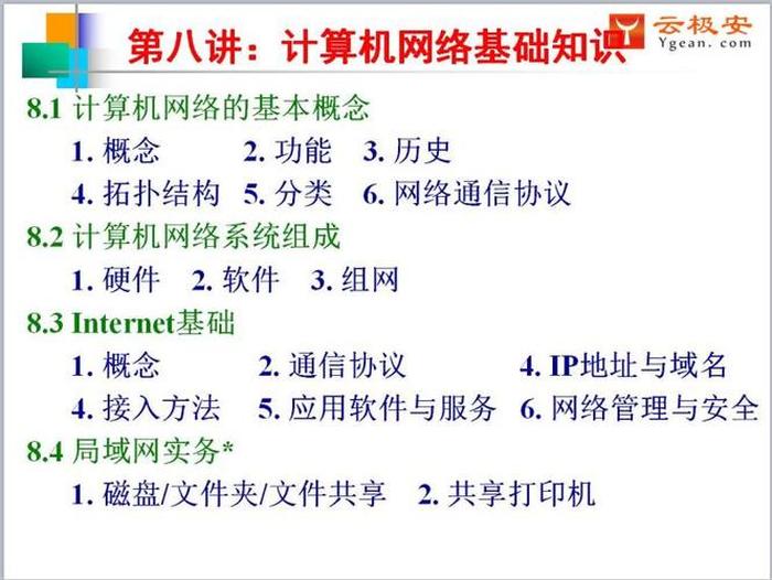 网络知识基础视频；教学视频