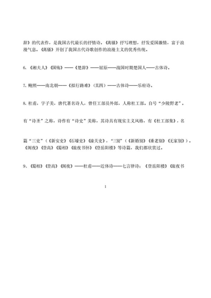 中国文学常识大全汇总文档 - 高一重要的文学常识