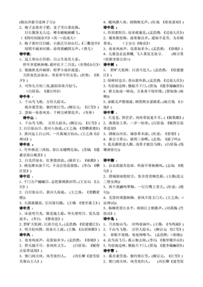 小学文学常识大全 必背图片、小升初语文必背知识