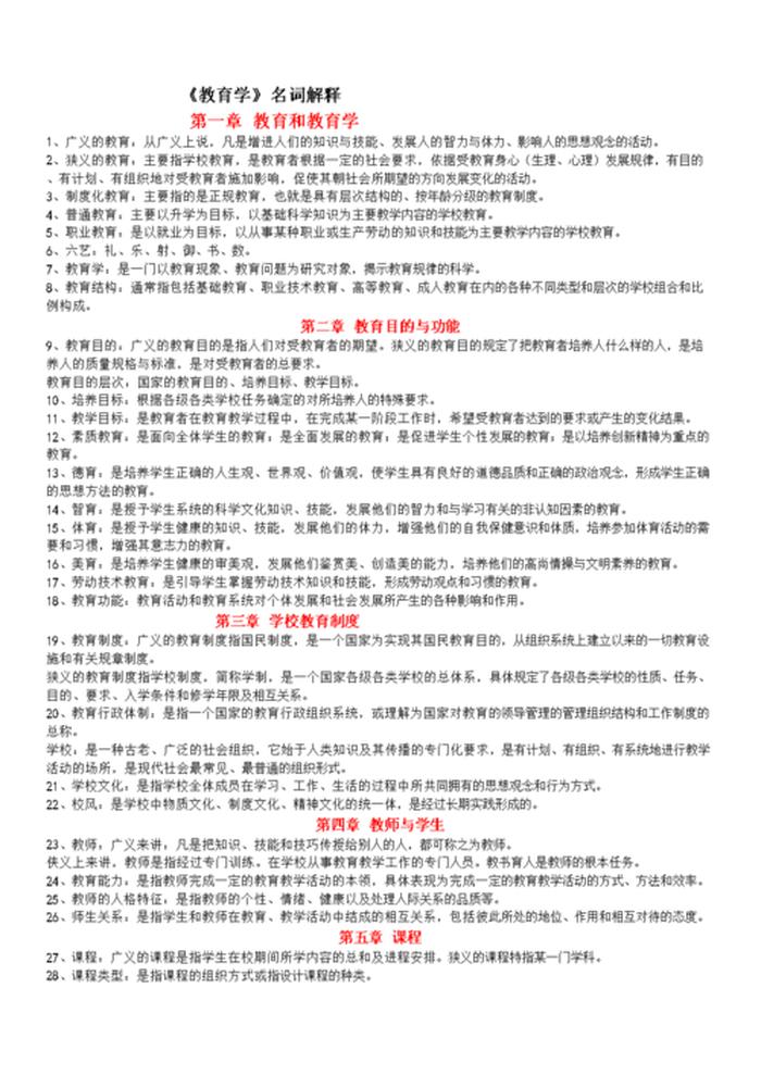知识的名词解释 - 知识名词解释答案