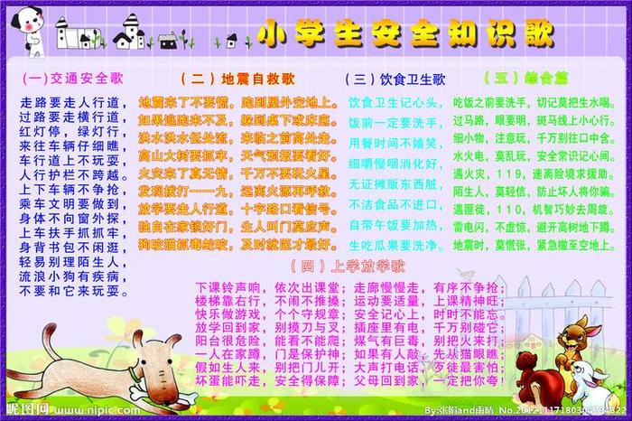 小学生生活小常识涨知识 小学生简短的安全常识
