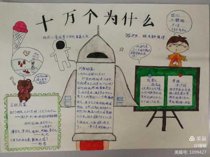 科普十万个为什么手抄报；读书手抄报图片大全
