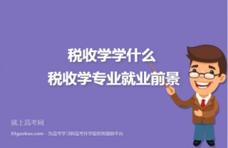 学知识产权的就业方向 税收学就业方向
