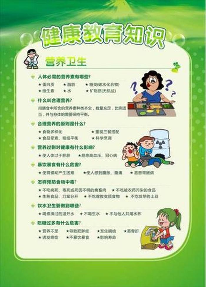 生活健康知识小常识图片；健康知识小常识100条