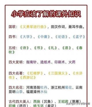孩子必知的中国知识；小学生必备常识大全