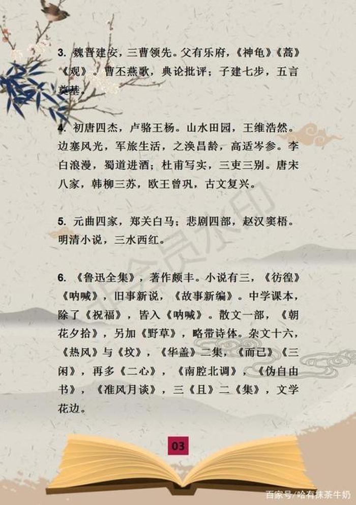 文学常识100条速记口诀 - 速记