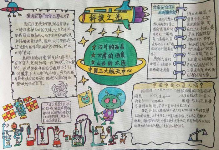 科技小知识手抄报；与科技有关的手抄报
