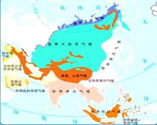 百科小常识答题，亚洲分布最广的气候类型