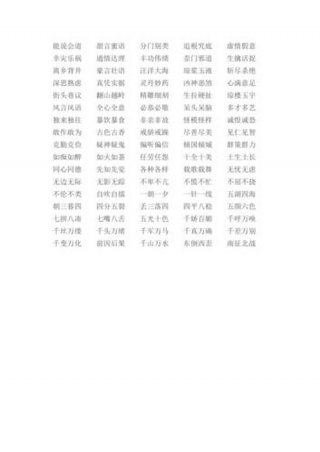 含有近义词的成语、AABC式的成语