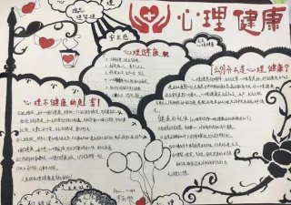心理健康教育知识手抄报 - 心理健康为主题手抄报