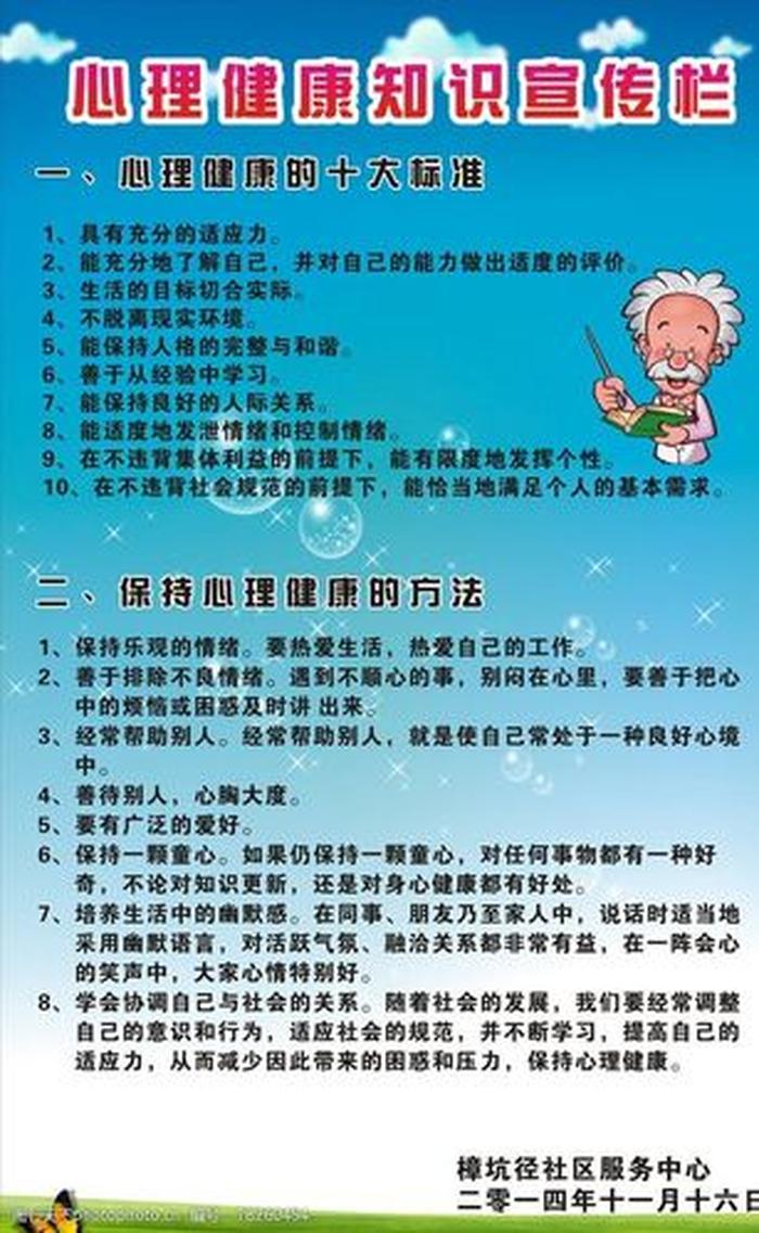 心理健康知识资料大全图片；心理健康科普