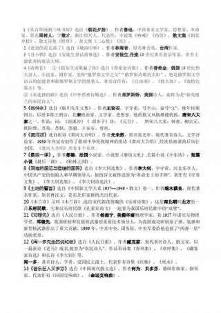文学常识和基础知识的区别；文学常识七年级