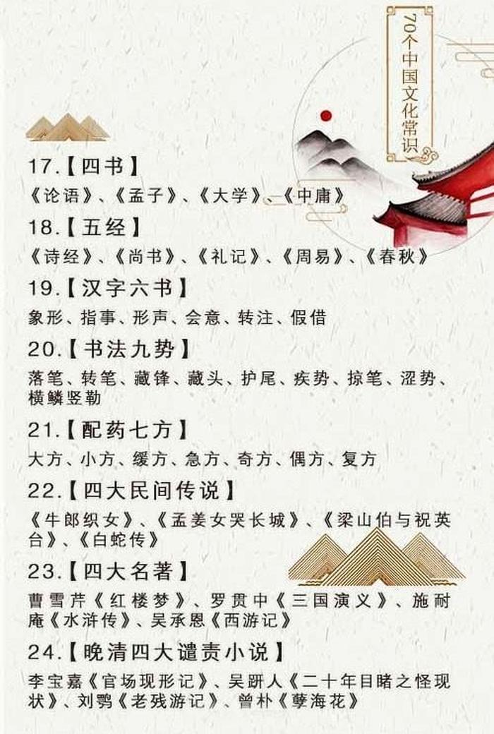 每日文化常识 关于五的文化常识