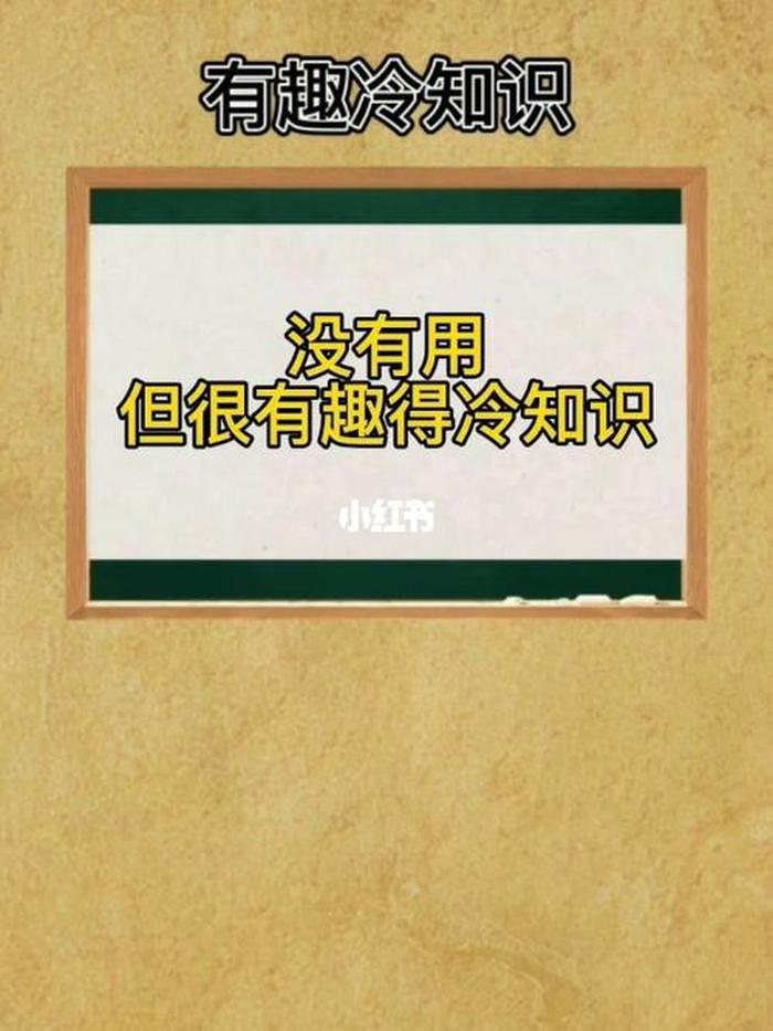 女生必备的六个冷知识；100个超级有趣的冷知识