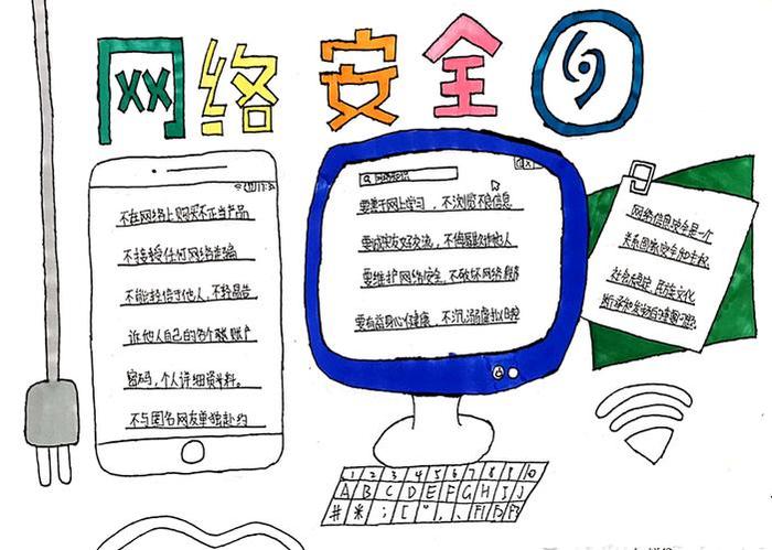 网络安全知识内容手抄报文字 安全知识手抄报图片