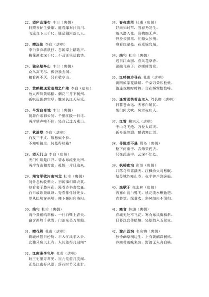 小学必背古诗文学常识，古诗文化常识大全
