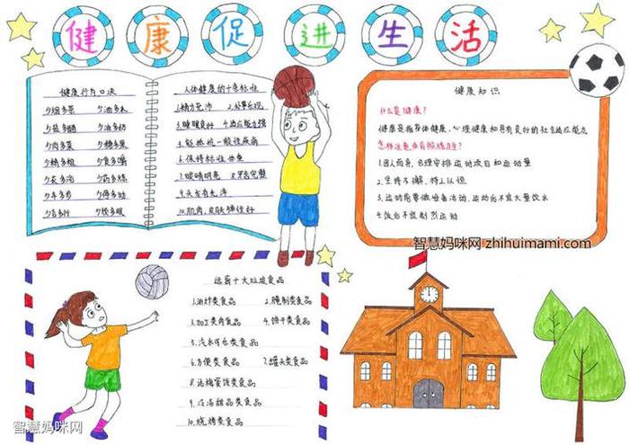 人体健康知识报道手抄报；身体的手抄报