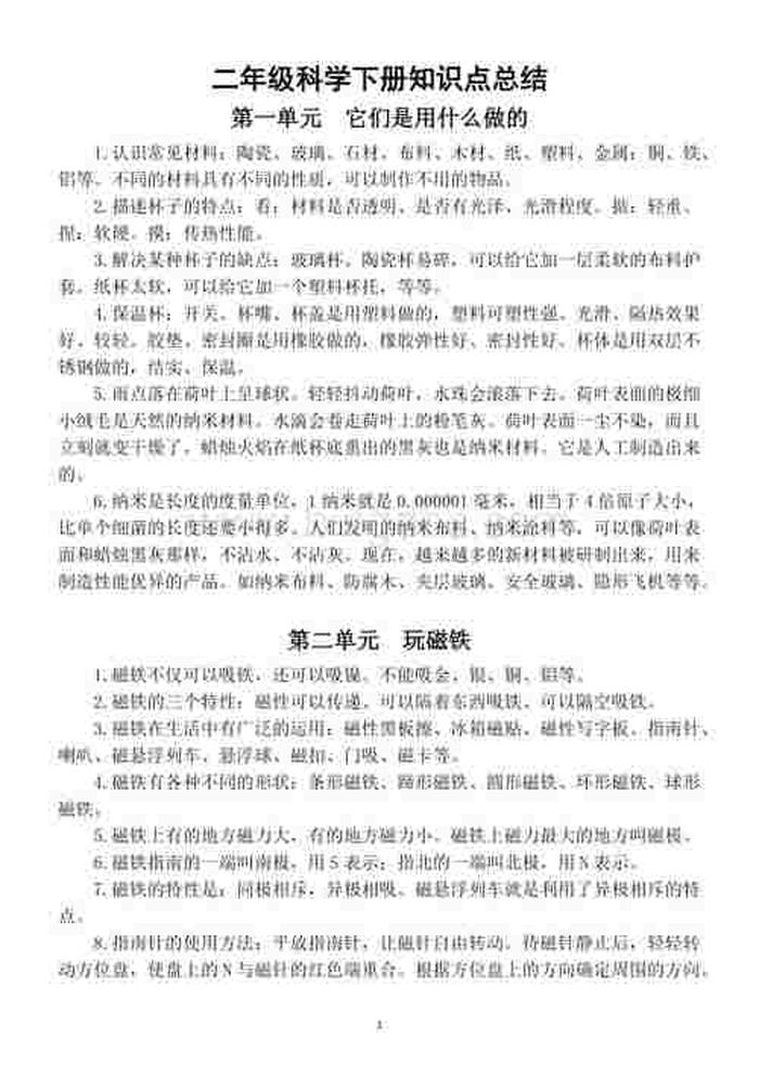 小学科学常识知识大全 有关小学科学方面的知识
