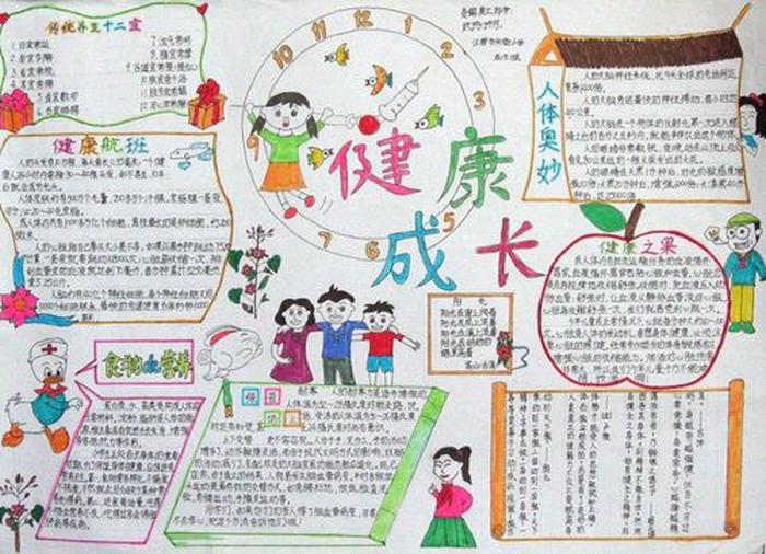 一年级日常生活常识手抄报、健康手抄报内容