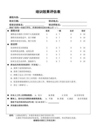 员工安全知识培训效果评估报告 安全培训评估总结