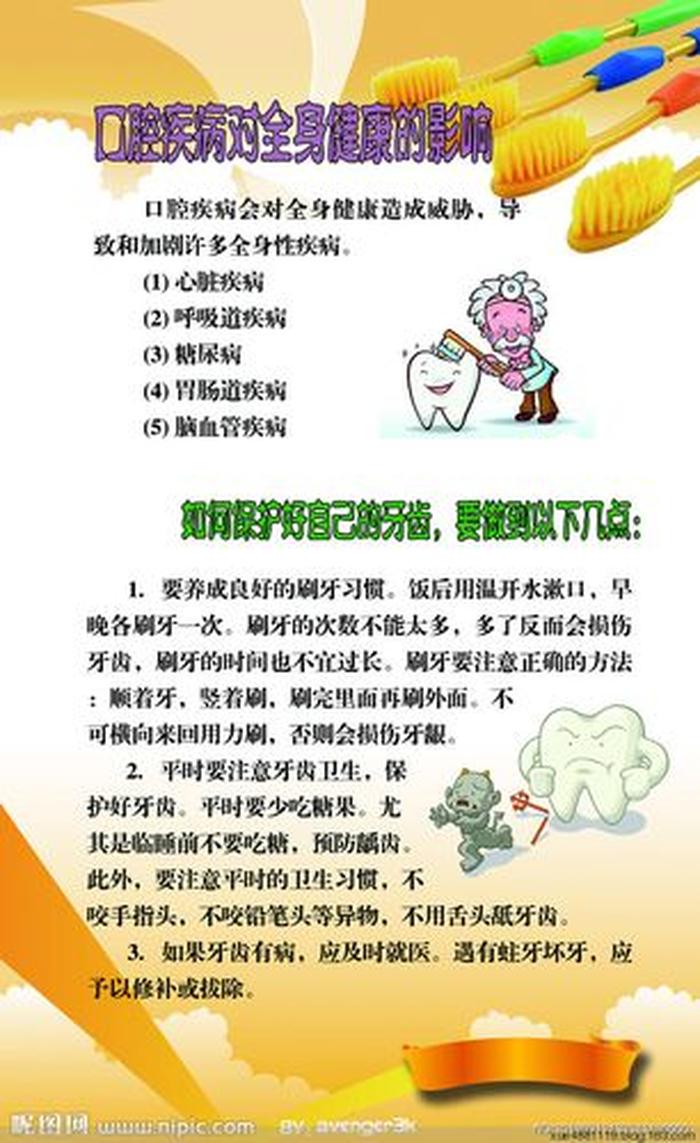 口腔科普知识资料大全；口腔预防宣教