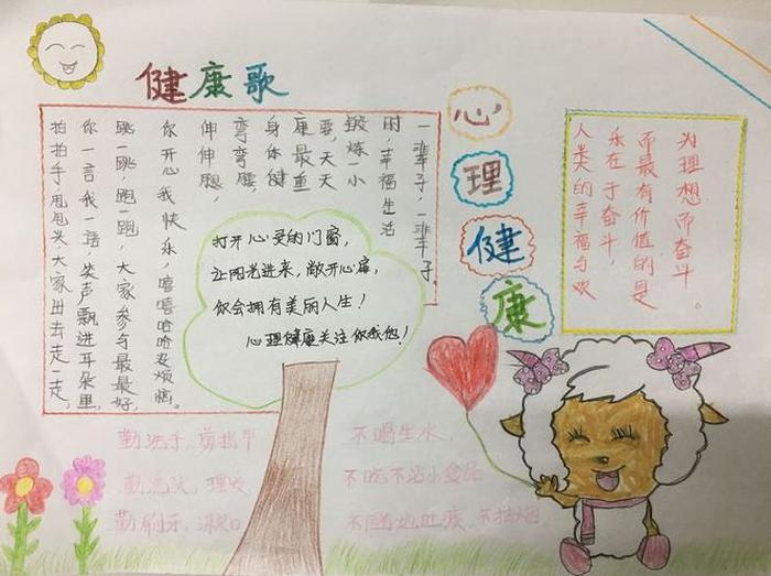 心理健康知识内容手抄报上的字，心理健康小报内容30字