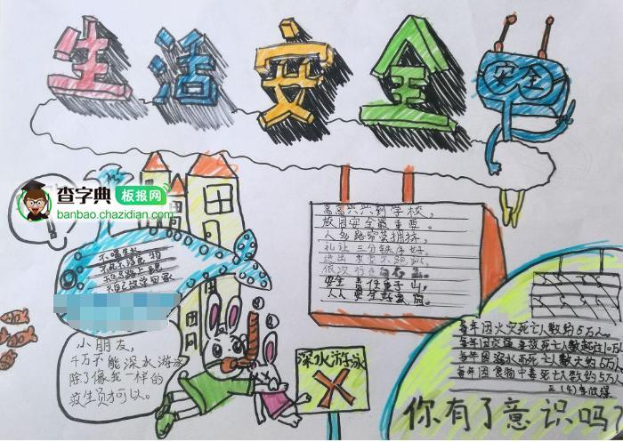 有趣的生活小常识手抄报；安全小常识手抄报图片