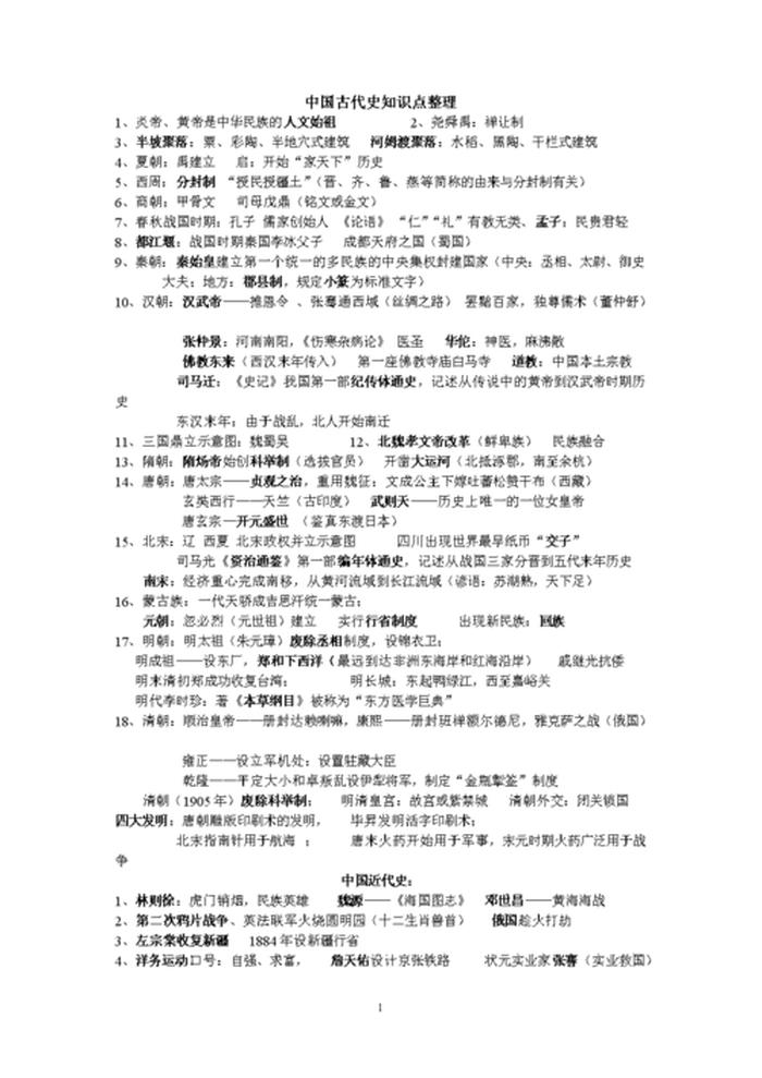 中国各种知识大全集锦；中国知识常识大全