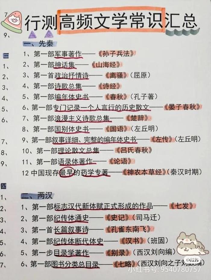 一年级小学生必会文学常识 - 小学四年级文学常识
