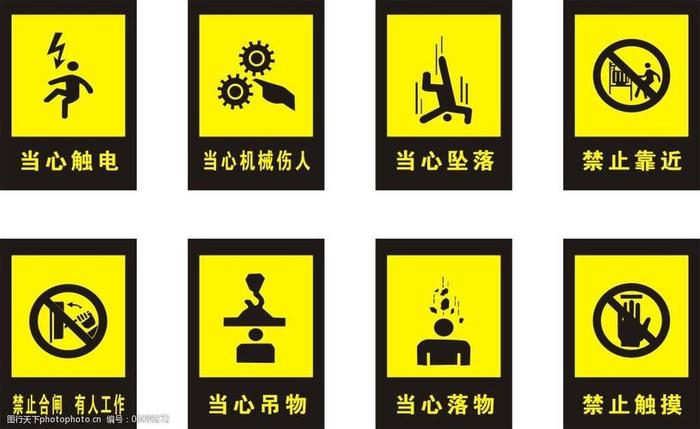 安全生产知识培训，安全警示标牌标识