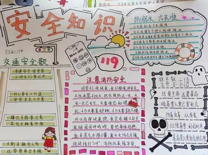 有趣的生活小常识手抄报；安全小常识手抄报图片