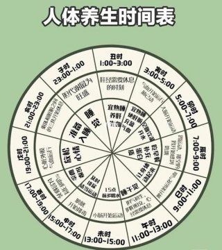 中医每日养生时间表 中医作息规律