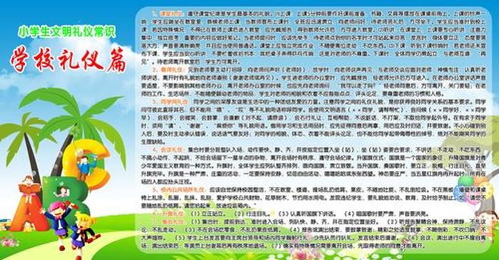 小学生礼貌礼仪的基本知识，小学生校园文明礼仪