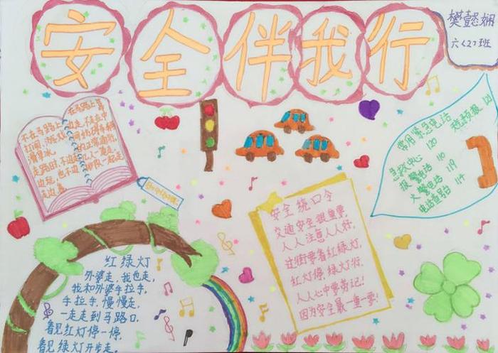 关于安全知识的内容手抄报；安全手抄报全国一等奖