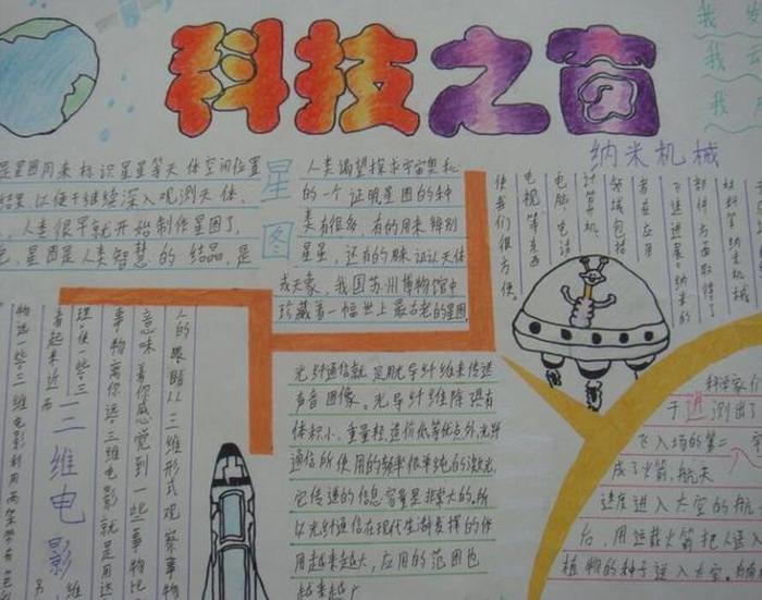 科技小报内容50字；科学小报 简单漂亮
