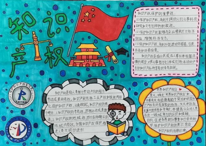 知识产权小知识小学生，以知识产权为主题手抄报