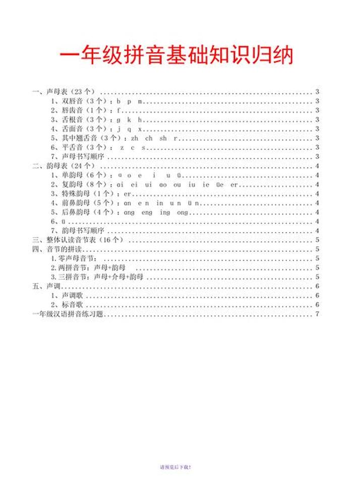 汉语拼音基础知识教学 汉语拼音教程
